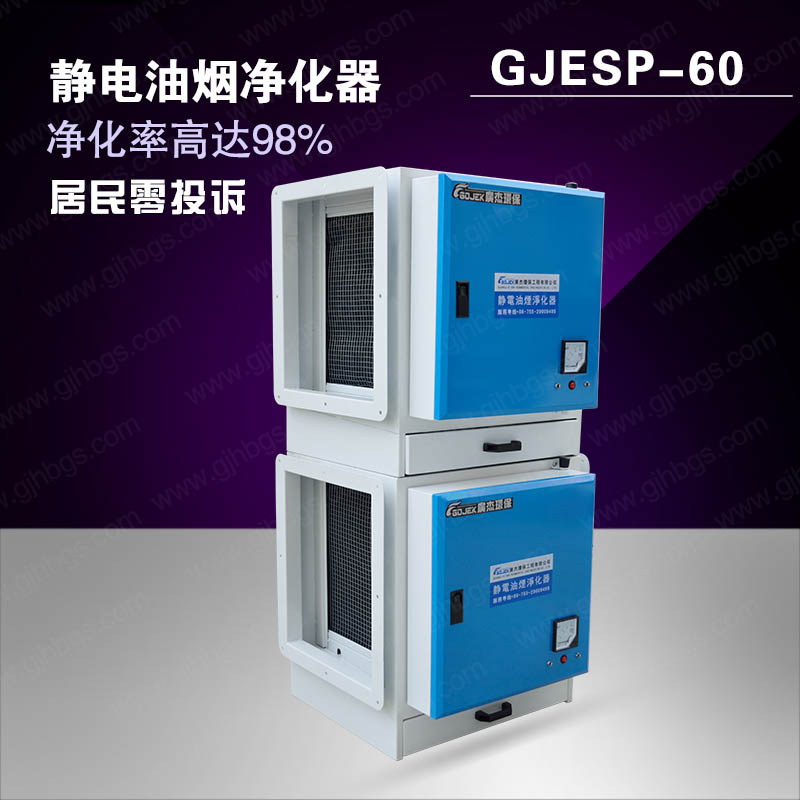 兩個單臺組合成的油煙凈化器