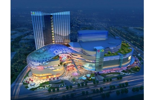 湖南湘潭步步高商業(yè)中心60萬風(fēng)量油煙凈化器安裝案例